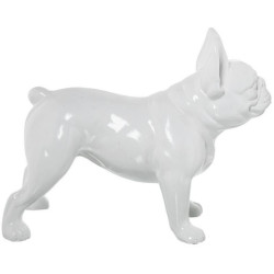 Figura perro blanco brillo
