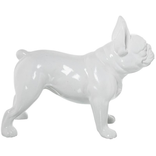 Figura perro blanco brillo