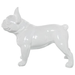 Figura perro blanco brillo