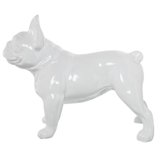 Figura perro blanco brillo
