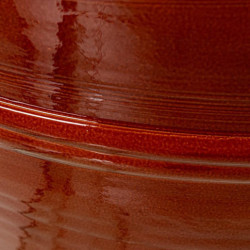 Macetero  marron brillo