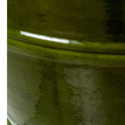 Macetero  verde brillo