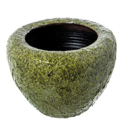 Macetero  verde rugoso