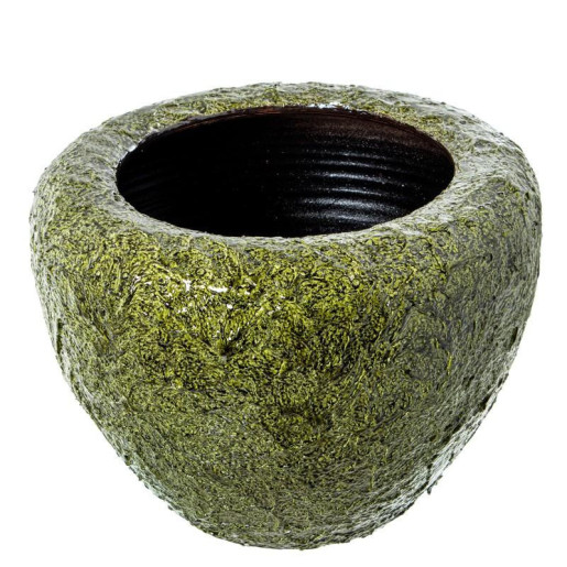 Macetero  verde rugoso