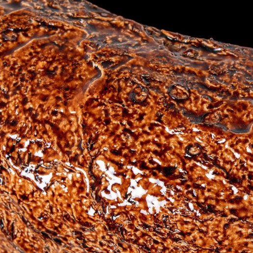 Macetero  marron rugoso