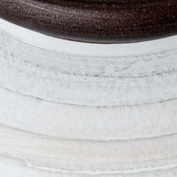 Jarron blanco y beige brillo y marron oscuro