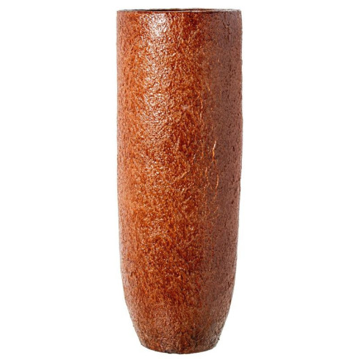 Jarron marron rugoso