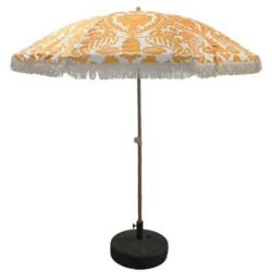 Parasol blanco y amarillo