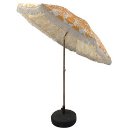 Parasol blanco y amarillo