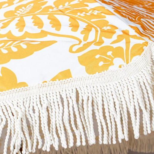 Parasol blanco y amarillo