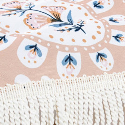 Parasol blanco, beige y verde