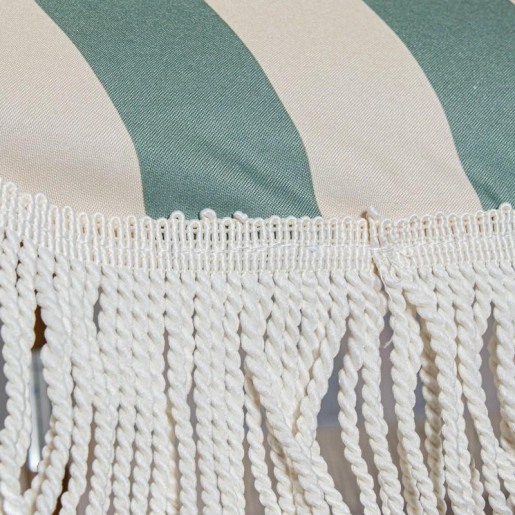 Parasol blanco y verde