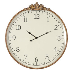 Reloj pared blanco y dorado