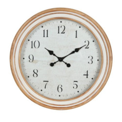 Reloj pared blanco y natural