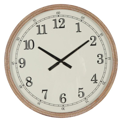 Reloj pared blanco y natural