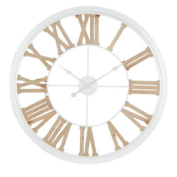 Reloj pared  blanco y natural