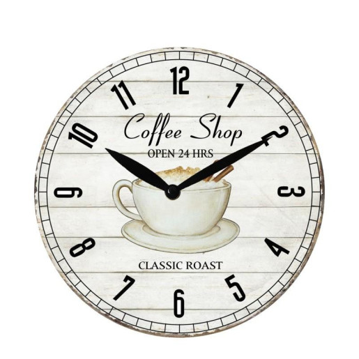 Reloj pared  blanco y negro