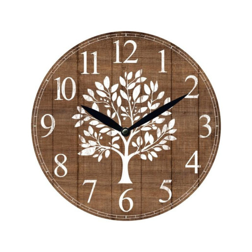 Reloj pared  marron y blanco