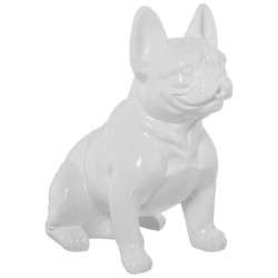 Figura perro blanco brillo