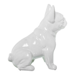 Figura perro blanco brillo