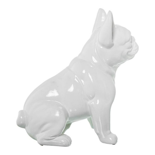 Figura perro blanco brillo