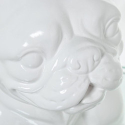 Figura perro blanco brillo