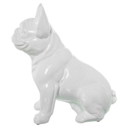 Figura perro blanco brillo