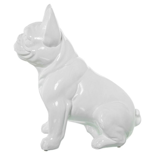 Figura perro blanco brillo