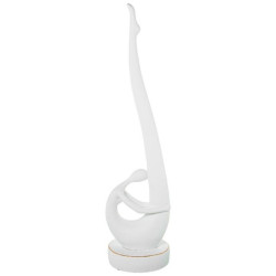 Figura pierna mujer blanco arena y dorado