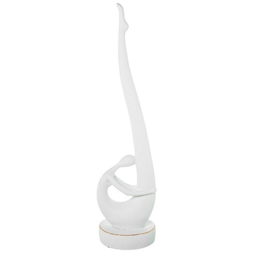 Figura pierna mujer blanco arena y dorado