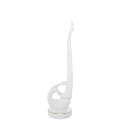 Figura pierna mujer blanco arena y dorado