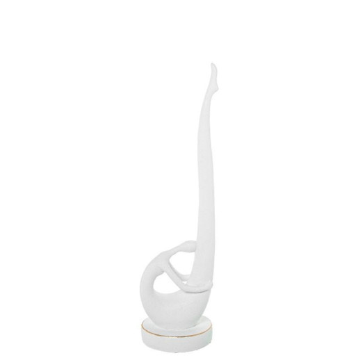 Figura pierna mujer blanco arena y dorado