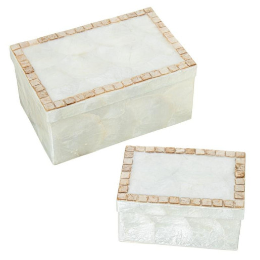 Set 2 cajas natural y tostado