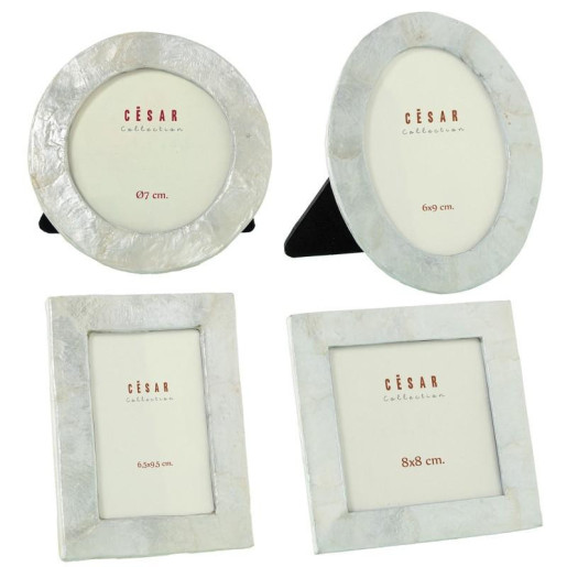 Set 4 portafotos natural