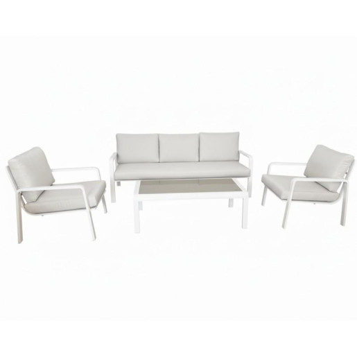 Set sofa, sillones y mesa blanco