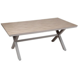 Set mesa y 6 sillas blanco y natural