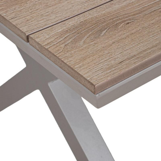 Set mesa y 6 sillas blanco y natural