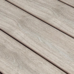 Mesa exterior extensible crema y natural