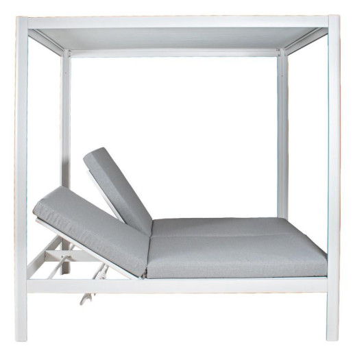 Cama balinesa blanco y gris