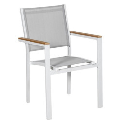 Silla blanco y gris