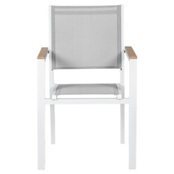 Silla blanco y gris