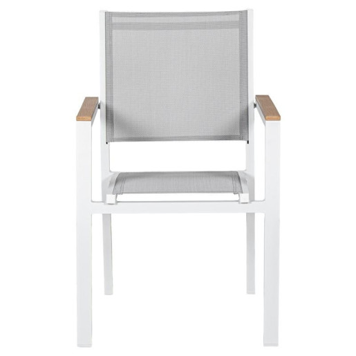 Silla blanco y gris
