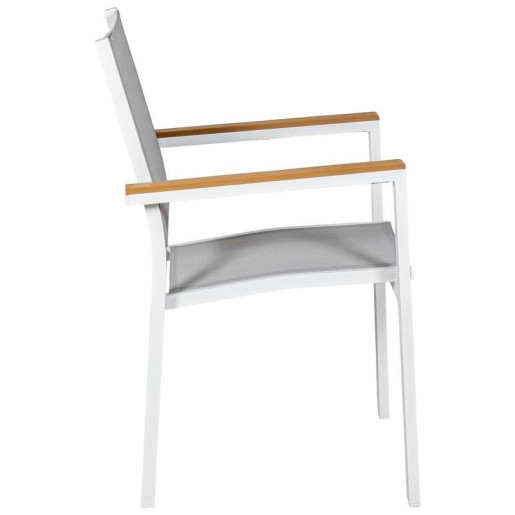 Silla blanco y gris