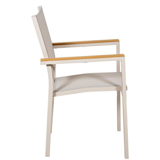 Silla crema y natural