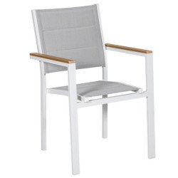 Silla blanco y gris