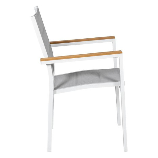 Silla blanco y gris