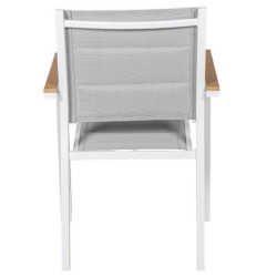 Silla blanco y gris