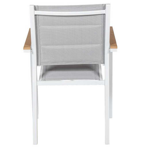 Silla blanco y gris
