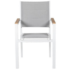 Silla blanco y gris
