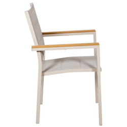 Silla crema y natural